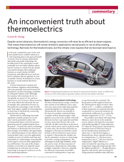 An inconvenient truth about thermoelectrics