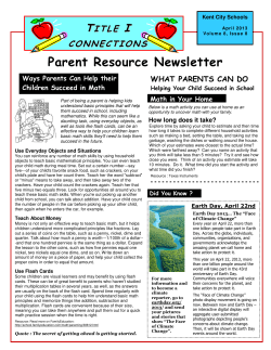 Parent Involvement Newsletter