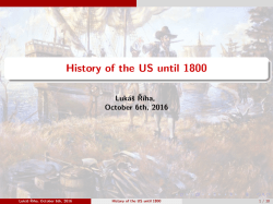 History of the US until 1800