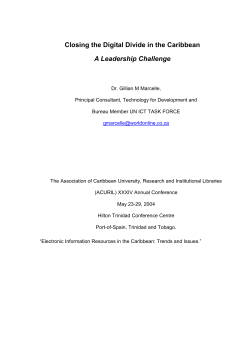 Closing the Digital Divide in the Caribbean