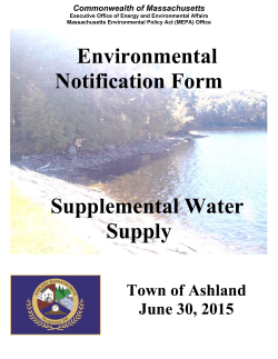 Ashland Supplemental Water ENF Final