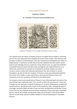 Challenging Chaucer