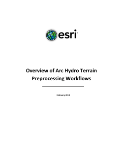 Overview of Arc Hydro Terrain Preprocessing Workflows