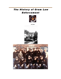 The History of Orem Law Enforcement