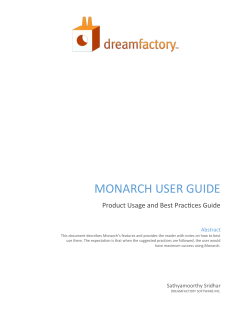 Monarch User guide