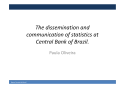 The dissemination and communication of statistics at Central Bank