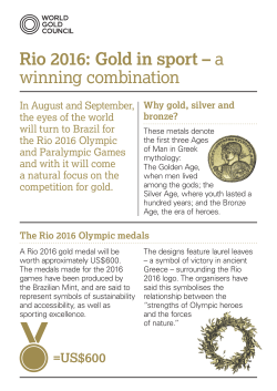 Rio 2016: Gold in sport &ndash; a winning combination