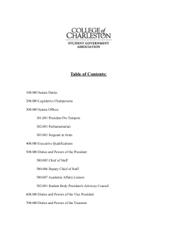 Bylaws - Student Government Association