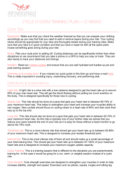 cycle 0-50km training plan &ndash;10 weeks