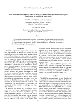Determination of hydrogen in silicates using the ion beam