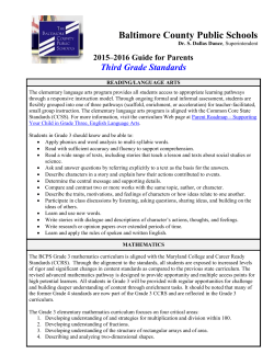 Grade 3 - Baltimore County Public Schools