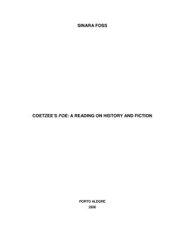 sinara foss coetzee`s foe: a reading on history and fiction