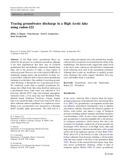 Tracing groundwater discharge in a High Arctic lake using radon-222