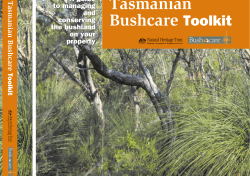 Tasmanian Bushcare Toolkit - Department of Primary Industries