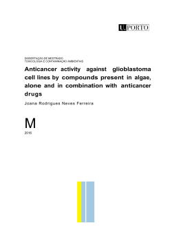 Anticancer activity against glioblastoma cell lines by compounds