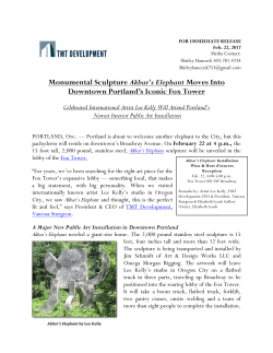 Monumental Sculpture Akbar`s Elephant Moves Into Downtown