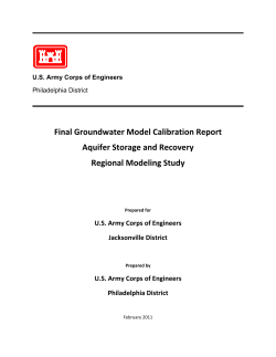Final Groundwater Model Calibration Report Aquifer Storage and