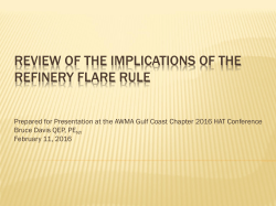 Review of the Implications of the Refinery Flare Rule - AWMA-GCC
