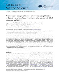 A comparative analysis of marine fish species susceptibilities to