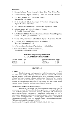 First Year Engineering : Semester