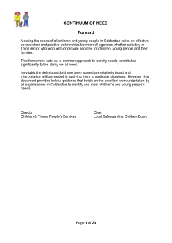 Continuum of Need Handbook