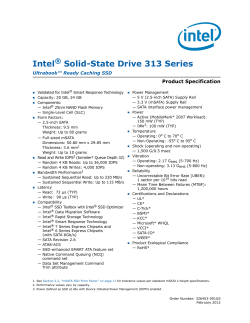 Intel Solid-State Drive 313 Series Product Specification