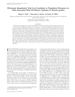 Pleiotropic Quantitative Trait Loci Contribute to