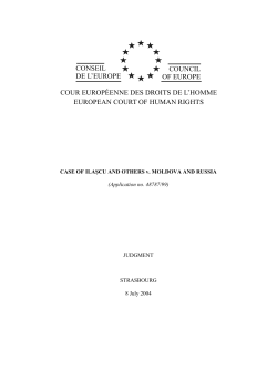 Ilaşcu and others v Moldova and Russia