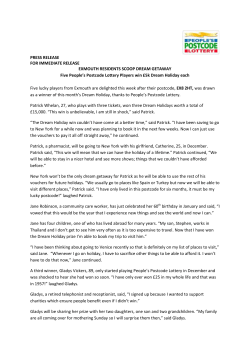 PRESS RELEASE FOR IMMEDIATE RELEASE EXMOUTH