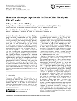 Simulation of nitrogen deposition in the North China Plain by the