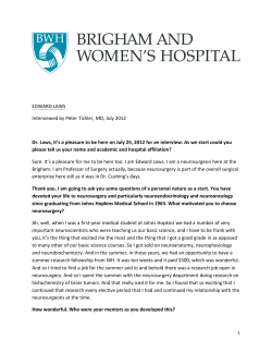 EDWARD!LAWS! - Brigham and Women`s Video Center