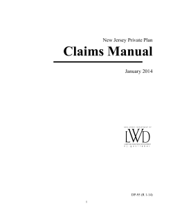 TABLE OF CONTENTS - New Jersey Department of Labor