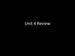 Unit 4 Review