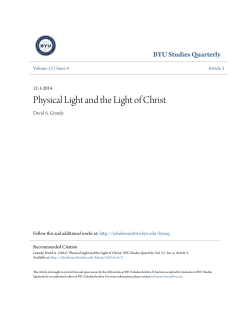 Physical Light and the Light of Christ