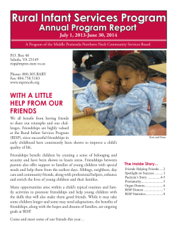 Rural Infant Services Program - Middle Peninsula Northern Neck