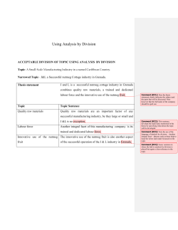 Sentence outlines using Analysis by Division