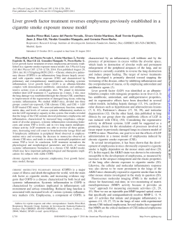 Liver growth factor treatment reverses emphysema - AJP-Lung