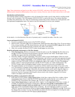 Fluent/UNS - Secondary Flow in a Teacup - PSU MNE