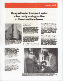 Honeywell water treatment system solves costly - Evolu