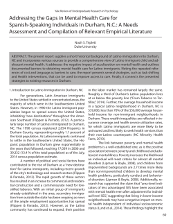 Addressing the Gaps in Mental Health Care for Spanish