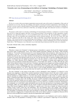 South African Journal of Geomatics, Vol. 4, No. 3, August