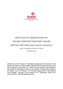 ARTICLES OF ASSOCIATION OF POLSKI KONCERN