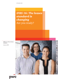IFRS 16: The leases standard is changing Are you ready?