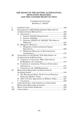 197 the heart of the matter: alternatives, mitigation measures, and