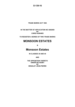 O/139/16 489Kb - Intellectual Property Office