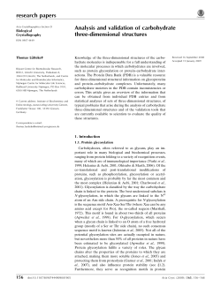 Analysis and validation of carbohydrate three