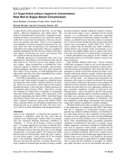 How Not to Argue About Circumcision