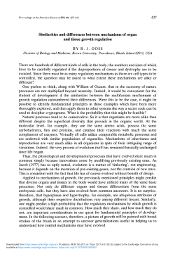 Similarities and differences between mechanisms of organ and