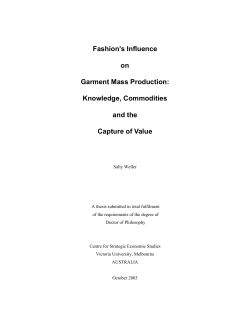 Fashion`s Influence on Garment Mass Production