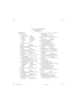 Practice Questions HISTORY